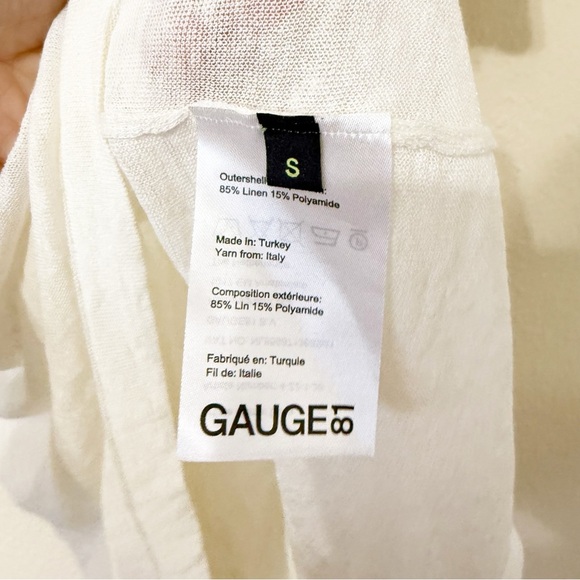 NWT Gauge81 Deva Layering Linen Short Sleeve Draped Top in Ivory size small - Picture 8 of 12